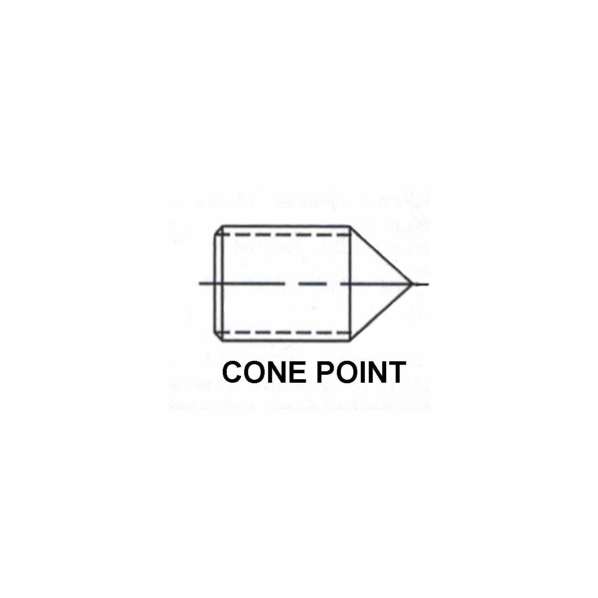 Gewindestifte Zoll Cone Point