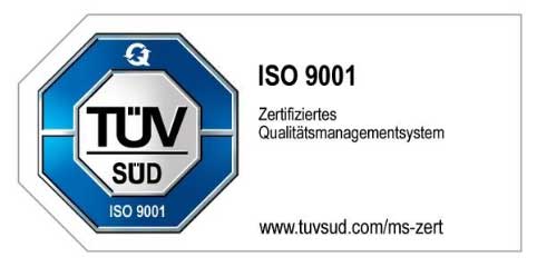 TÜV Süd zertifiziertes Qualitätsmanagementsystem
